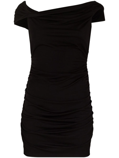 Shop Reformation Raydon Knit Minidress In Black