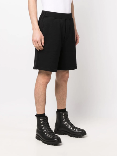 Shop Dsquared2 X Ibrahimović Logo-print Bermuda Shorts In Black