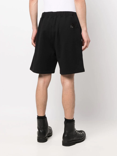 Dsquared2 Logo-print Cotton Track Shorts In Black