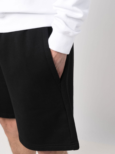 Dsquared2 Logo-print Cotton Track Shorts In Black