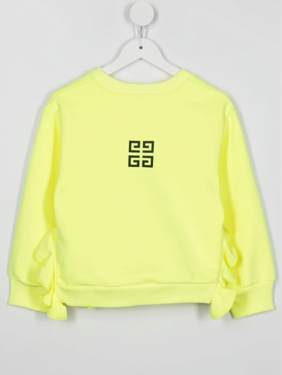 Shop Givenchy 4g Logo Cotton Sweatshirt In 黄色
