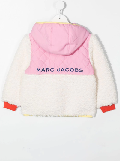 Marc Jacobs Logo-patch Panelled Hoodie In 中性色