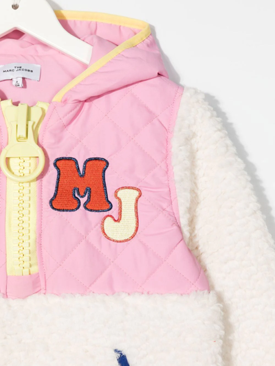 Shop The Marc Jacobs Logo-patch Panelled Hoodie In 中性色