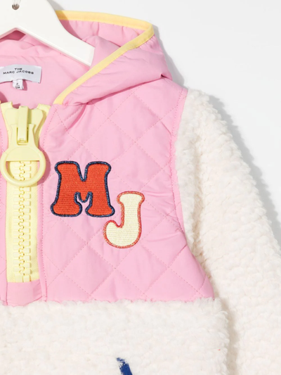 Marc Jacobs Logo-patch Panelled Hoodie In 中性色