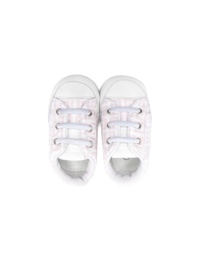 Shop Givenchy Logo-print Leather Sneakers In 白色