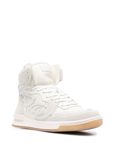 Misbhv Panelled-design Hi-top Sneakers In Metallic