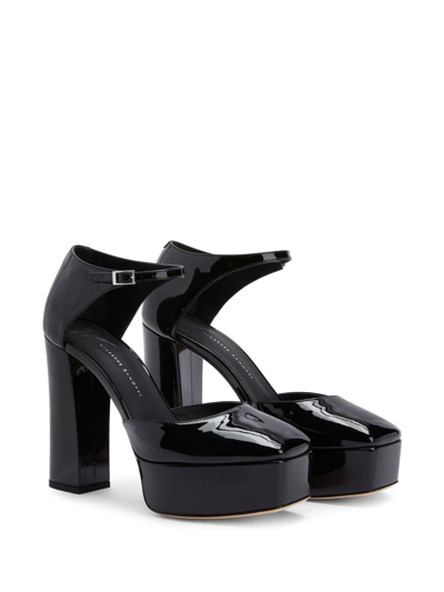 Shop Giuseppe Zanotti Bebe Patent Platform Pumps In Black