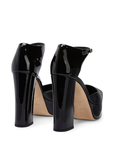 Shop Giuseppe Zanotti Bebe Patent Platform Pumps In Black