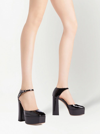 Shop Giuseppe Zanotti Bebe Patent Platform Pumps In Black