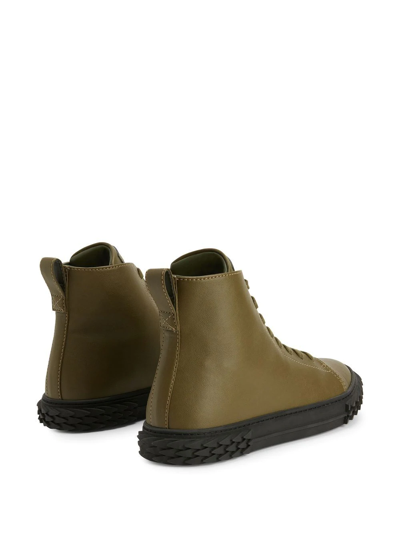 Giuseppe Zanotti Ecoblabber High-top Sneakers In Green