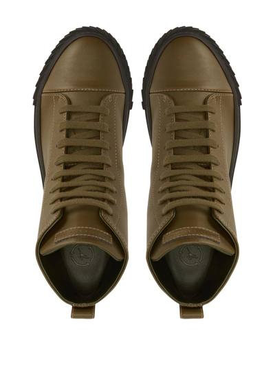 Giuseppe Zanotti Ecoblabber High-top Sneakers In Green