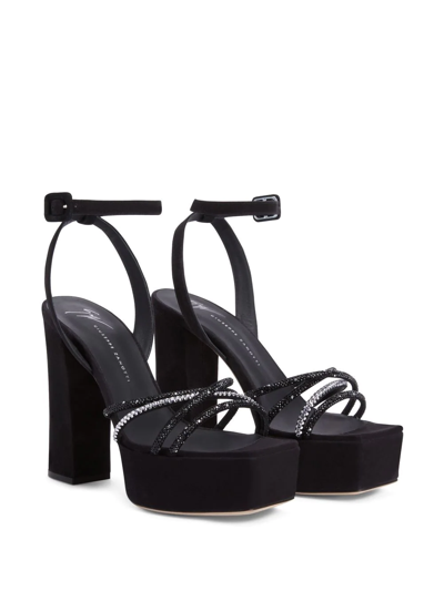 Giuseppe Zanotti Arhama Embellished Platform Sandals In Black