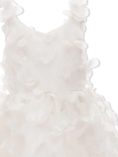 Tulleen Ravine Floral-appliqué Dress In White
