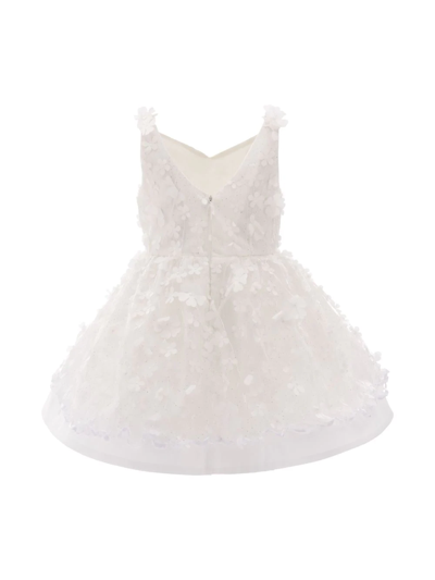 Tulleen Ravine Floral-appliqué Dress In White
