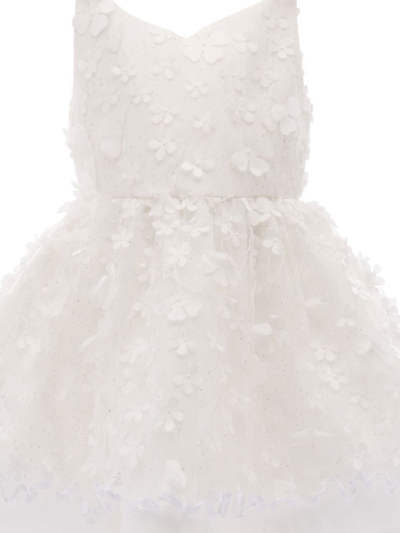 Tulleen Ravine Floral-appliqué Dress In White