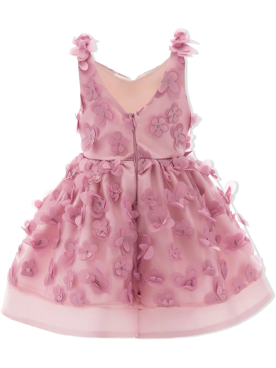 Tulleen Lago Floral-appliqué Dress In Pink