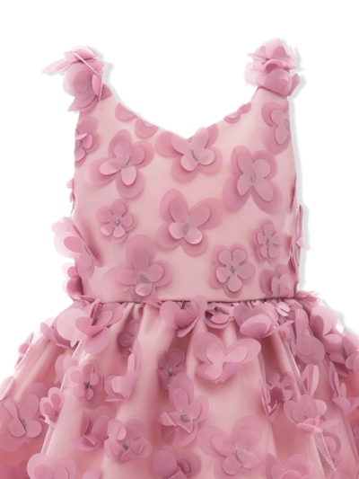 Tulleen Lago Floral-appliqué Dress In Pink