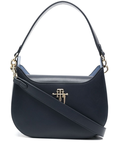 Shop Tommy Hilfiger Chain-detail Tote In 蓝色