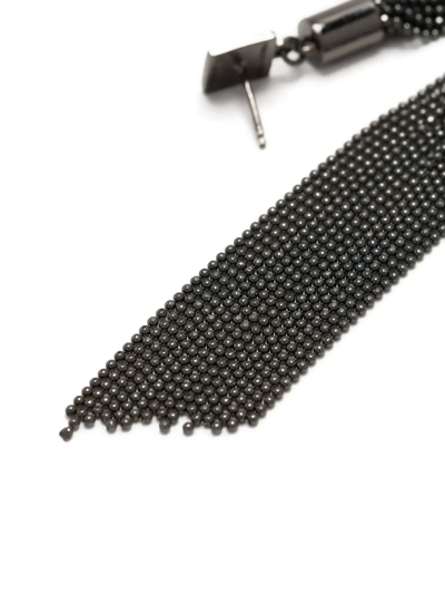 Shop Brunello Cucinelli Beaded Drop Earrings In Black