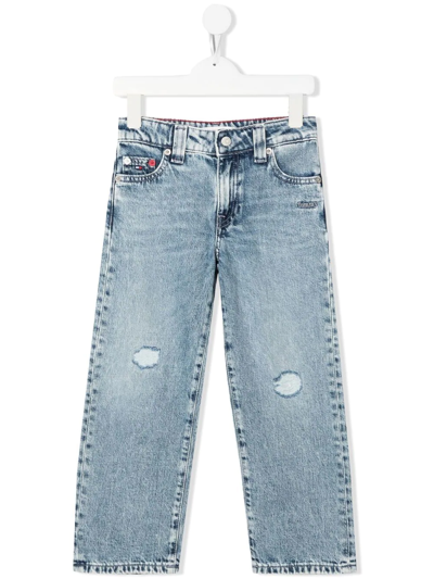 Tommy Hilfiger Kids' Soft Girlfriend Straight-leg Jeans In 蓝色 | ModeSens