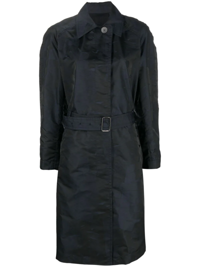 Ferragamo Belted Trench Coat In 蓝色
