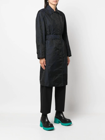 Ferragamo Belted Trench Coat In 蓝色