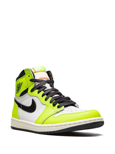 Shop Jordan Air  1 High Og "visionaire" Sneakers In Yellow