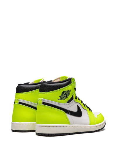 Jordan Air  1 High Leather Low-top Trainers In Yellow