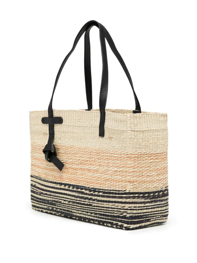 Sensi Studio Degrade Straw Tote In Brown