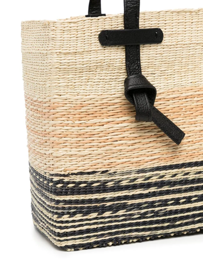 Sensi Studio Degrade Straw Tote In Brown