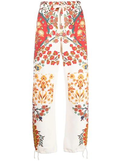 FLORAL-PRINT TRACK PANTS