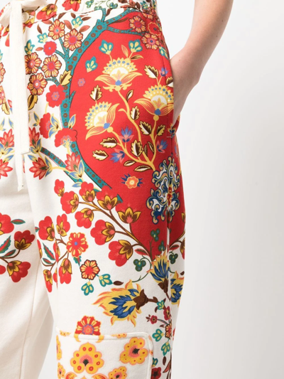 FLORAL-PRINT TRACK PANTS