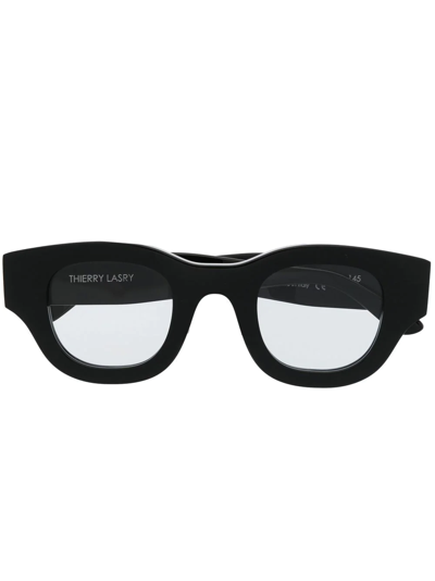Shop Thierry Lasry Square Tinted Sunglasses In Black