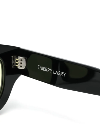 Shop Thierry Lasry Autocracy 101 Round-frame Sunglasses In Black