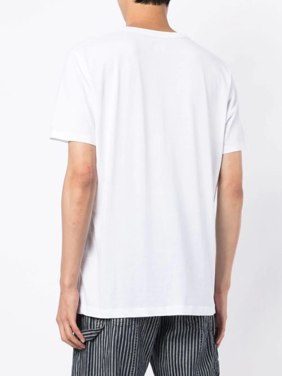 Shop Hackett Logo-print Cotton T-shirt In White