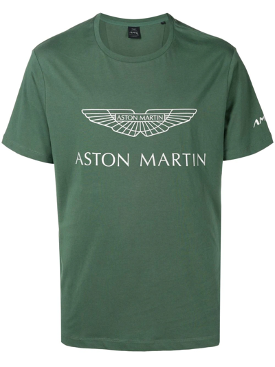 Shop Hackett Amr Logo-print Short-sleeve T-shirt In Green