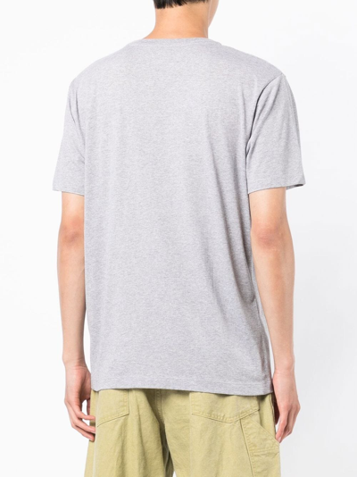 Shop Hackett Logo-print Cotton T-shirt In Grey