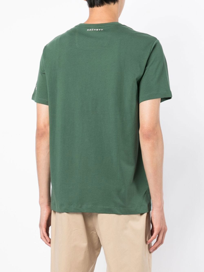 Shop Hackett Amr Logo-print Short-sleeve T-shirt In Green