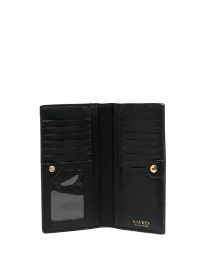 Shop Lauren Ralph Lauren Medium Slim Wallet In 黑色