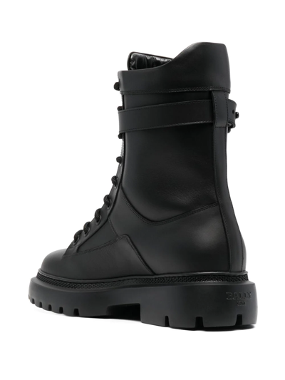 Bally Lace-up Ankle Boots In 黑色