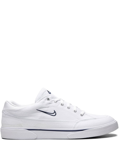 Nike Retro Gts Canvas Trainers In White In White/midnight Navy/matte  Aluminum | ModeSens