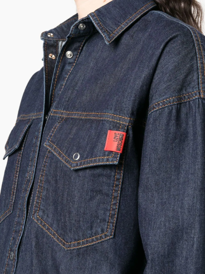 LOGO-PATCH DENIM SHIRT