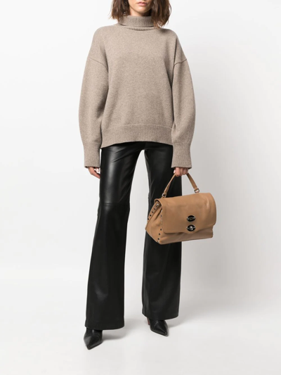 Zanellato Leather Twist-lock Satchel In 中性色
