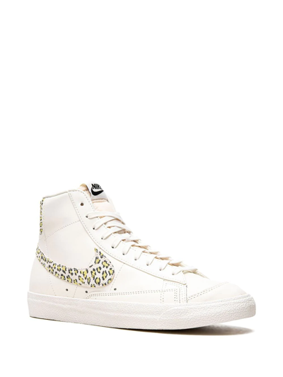 Nike Blazer Mid 77 Sneakers In Off White And Leopard Print In Neutrals