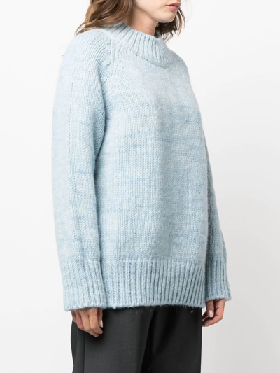 Shop Maison Margiela Botanical Dye Crew-neck Jumper In 蓝色