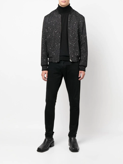 Dsquared2 Roll-neck Wool Jumper In 黑色