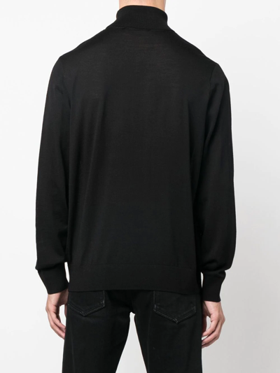 Dsquared2 Roll-neck Wool Jumper In 黑色