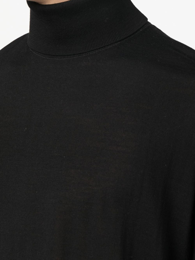 Dsquared2 Roll-neck Wool Jumper In 黑色