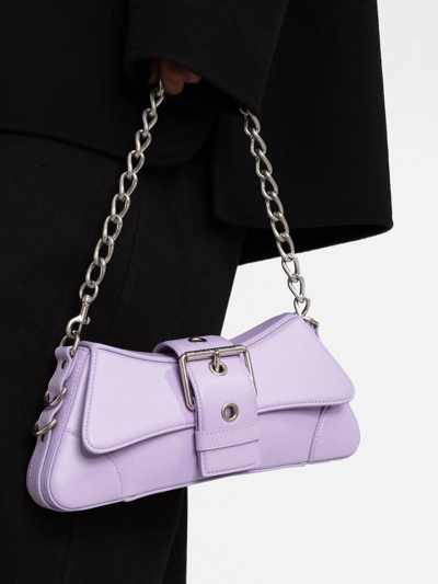 Shop Balenciaga Small Lindsay Shoulder Bag In 紫色