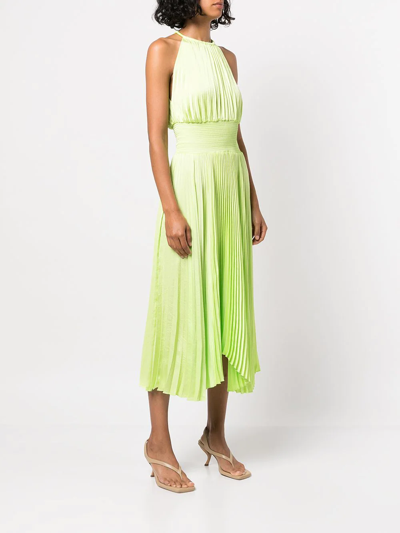A.l.c Renzo Ii Sleeveless Pleated Midi Dress In Green | ModeSens